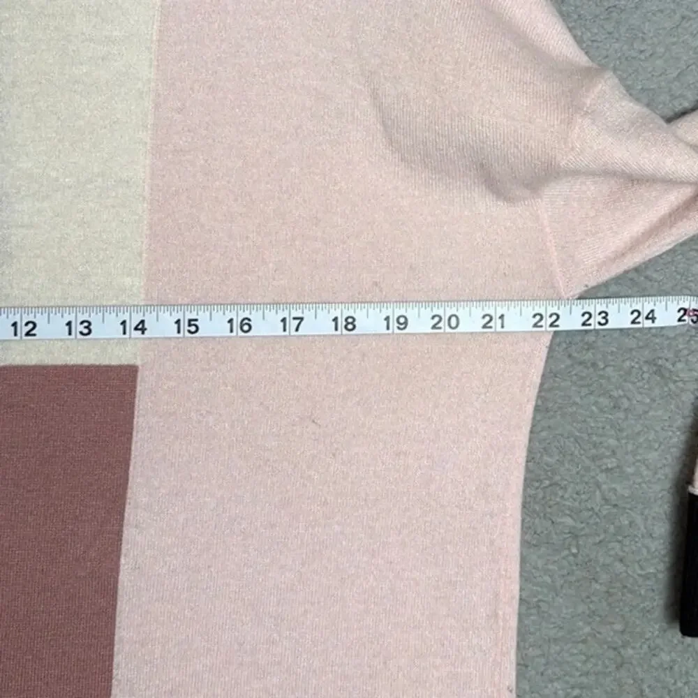 Kate Spade New York Colorblock Wool Cashmere Sweater Medium Preppy Pink